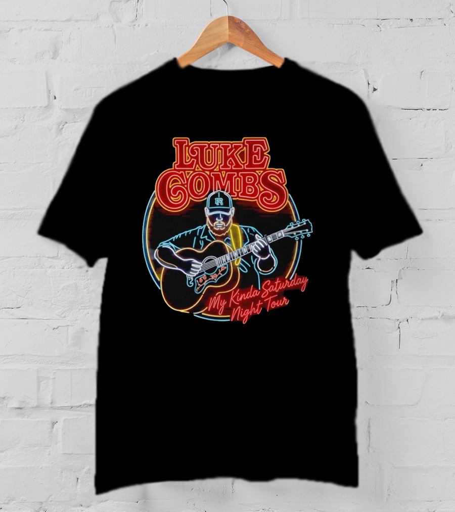 Luke Combs My Kinda Saturday Night Tour 2026 Guitarist Neon T-Shirt