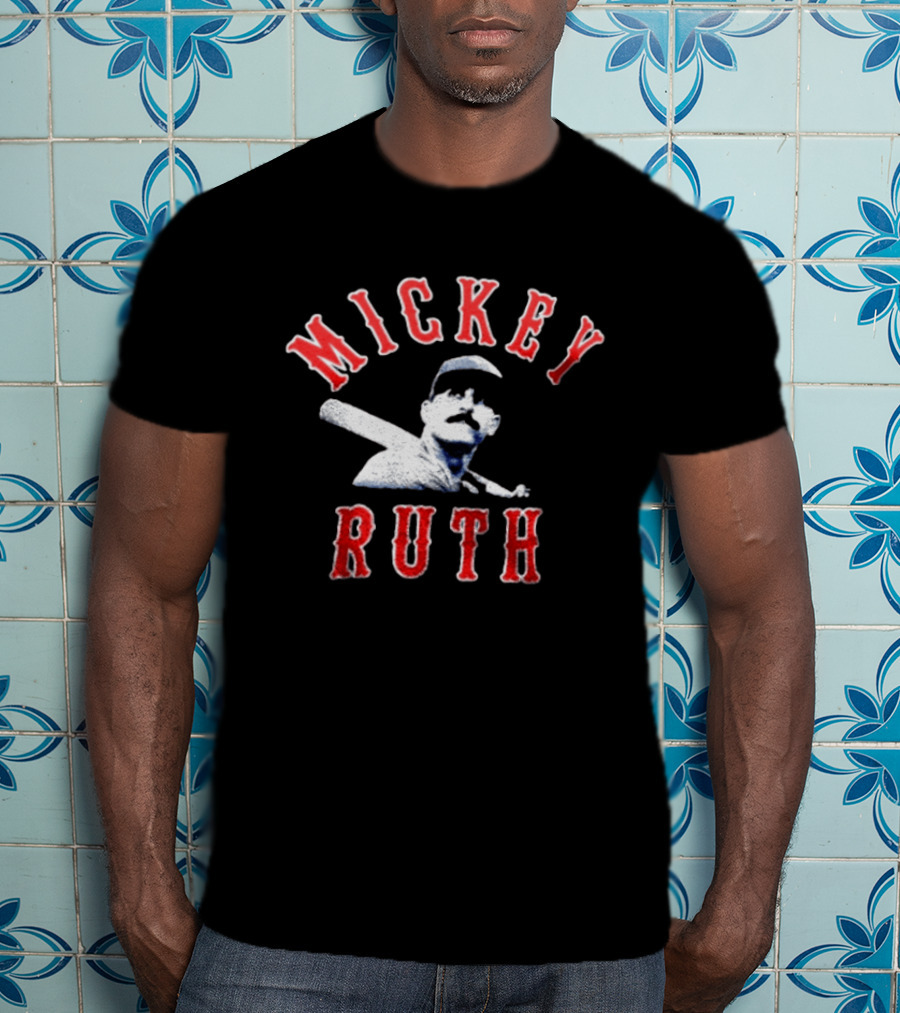 Mickey Ruth Baseball Player T-Shirt