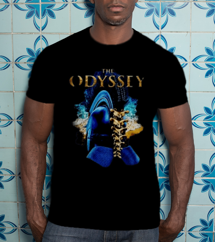 The Odyssey Warrior Helmet Spinal Cord Spine T-Shirt