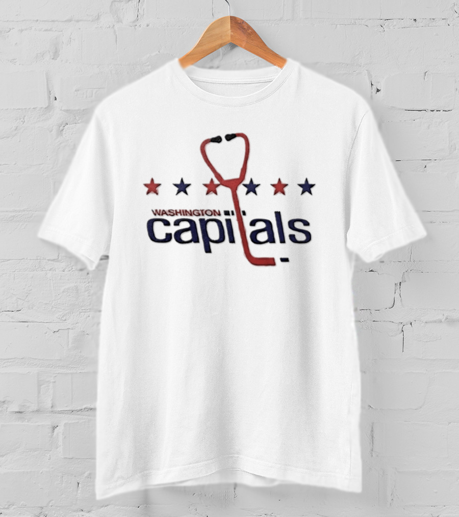 Washington Capitals Nurse Appreciation Night Stethoscope Stars 2026 T-Shirt