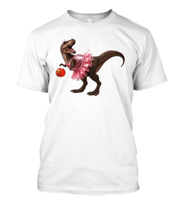 Trick or Treat Rex Princess Tutu Halloween T-Shirt 