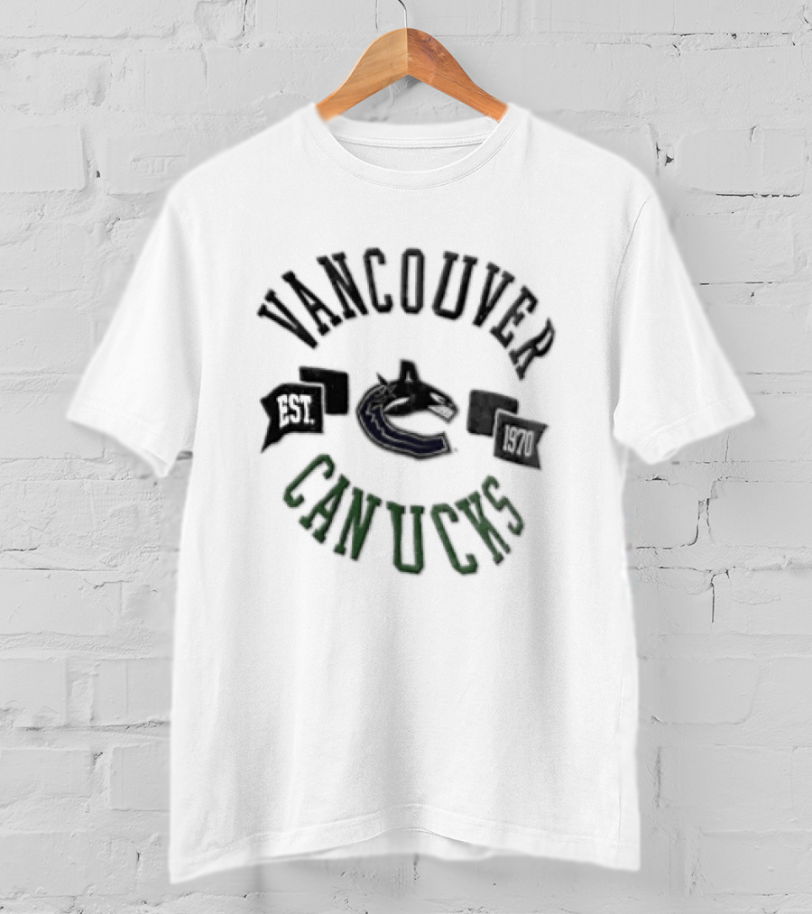 Vancouver Canucks Hockey NHL Est 1970 Vintage Team T-Shirt