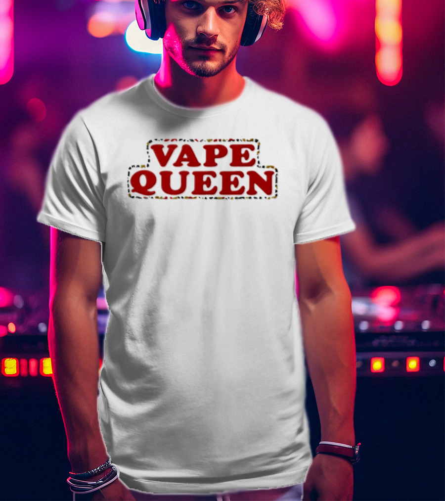 Vape Queen Vaping Statement Bold Red T-Shirt
