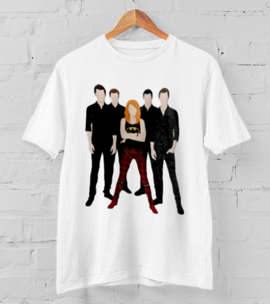 Vector Alternative Rock Band With Bat Symbol And Checkered Pants T-Shirt