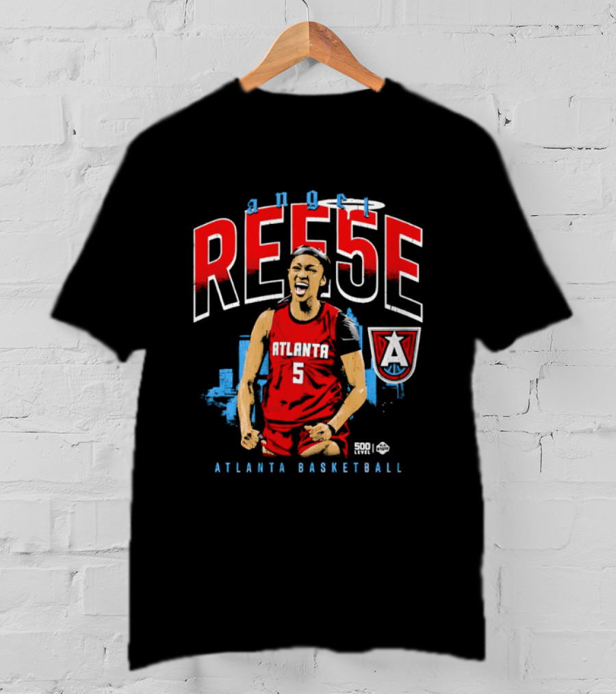 Angel Reese Atlanta Basketball Number 5 Shouting T-Shirt