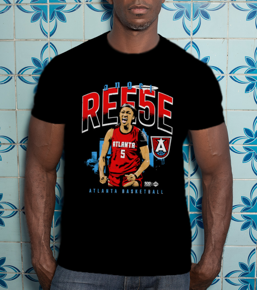 Angel Reese Atlanta Basketball Number 5 Shouting T-Shirt