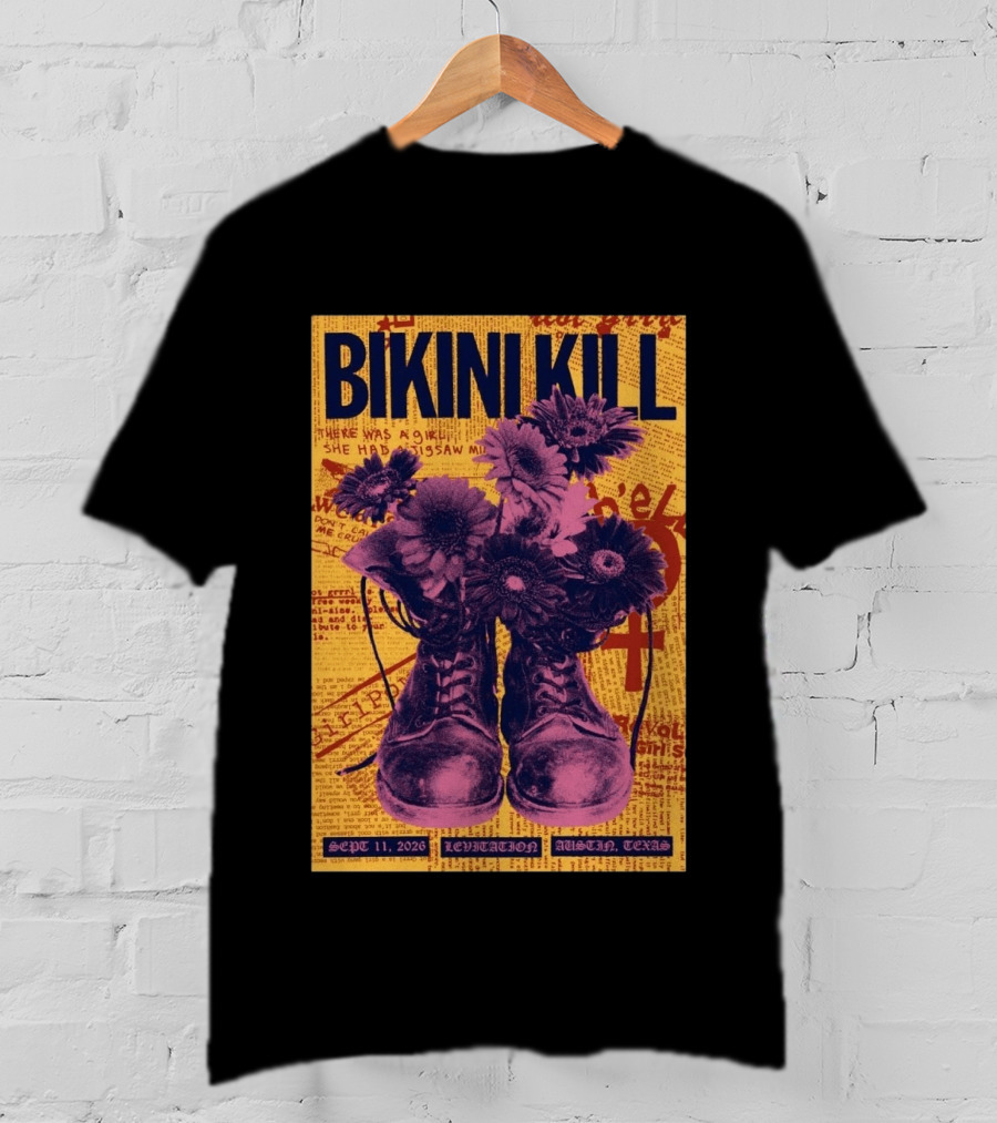 Bikini Kill Levitation Festival Austin Texas Sept 11 2026 T-Shirt
