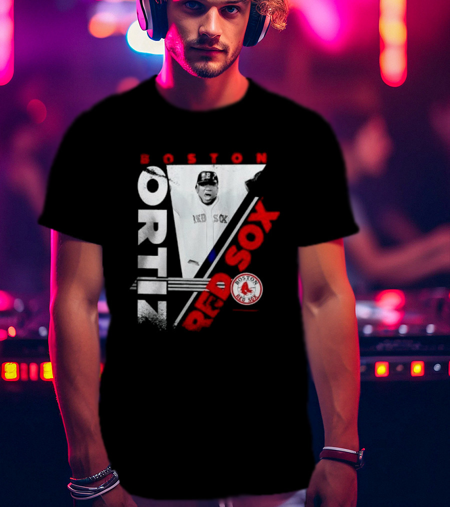 David Ortiz Boston Red Sox Celebrating T-Shirt