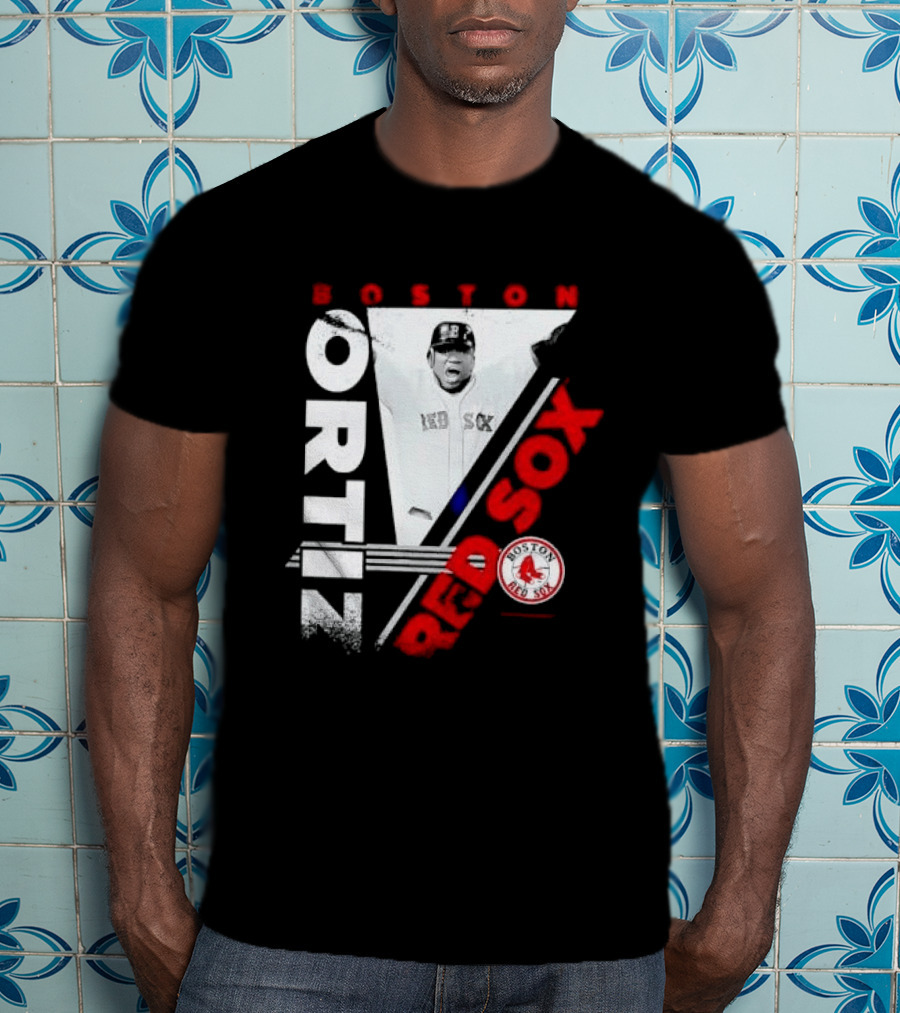 David Ortiz Boston Red Sox Celebrating T-Shirt