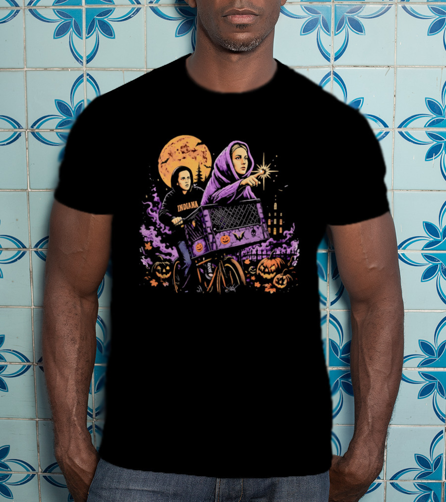 Caitlin Clark Sophie Cunningham Bicycle Halloween Movie Scene T-Shirt