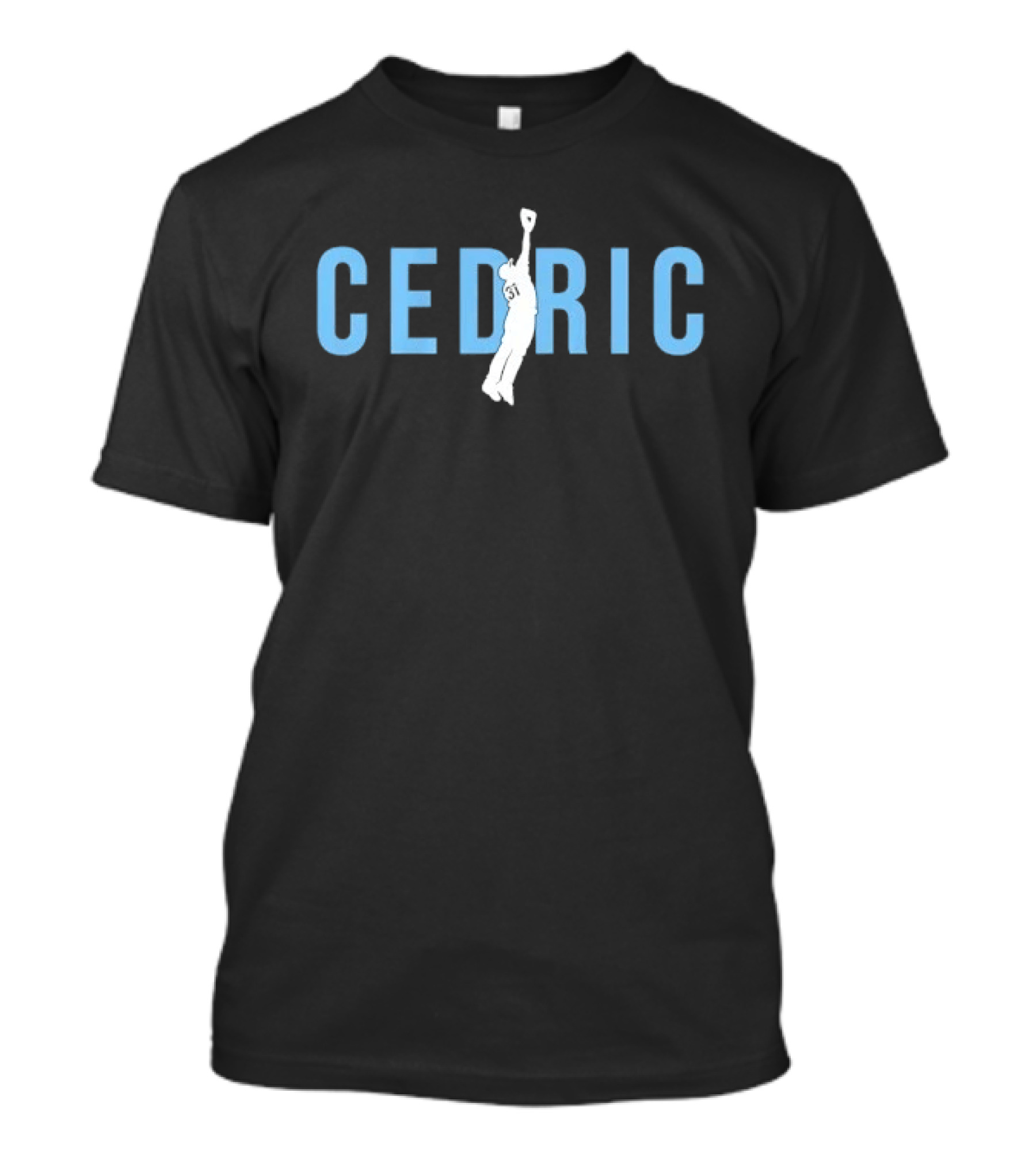 Cedric Baseball Player Jumping Catch T-Shirt