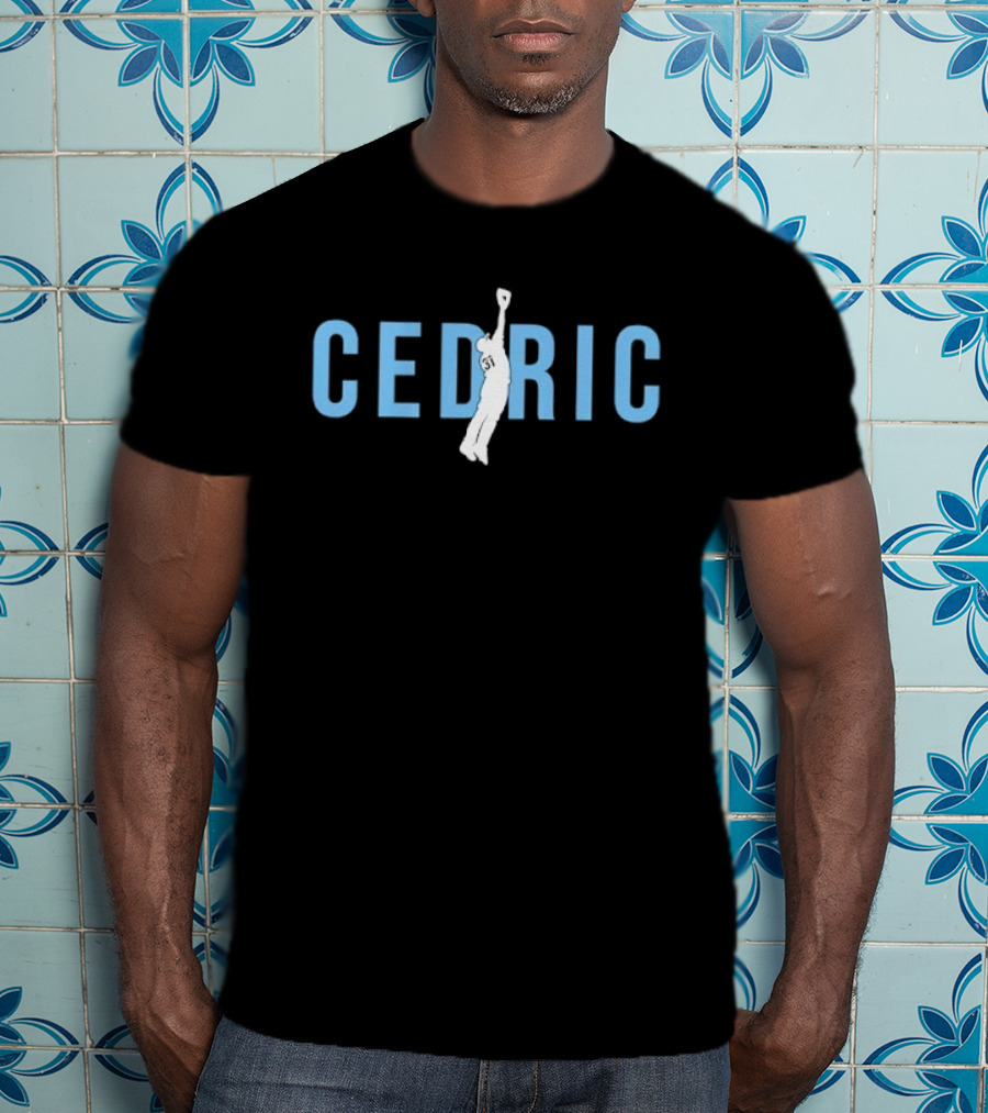 Cedric Baseball Player Jumping Catch T-Shirt