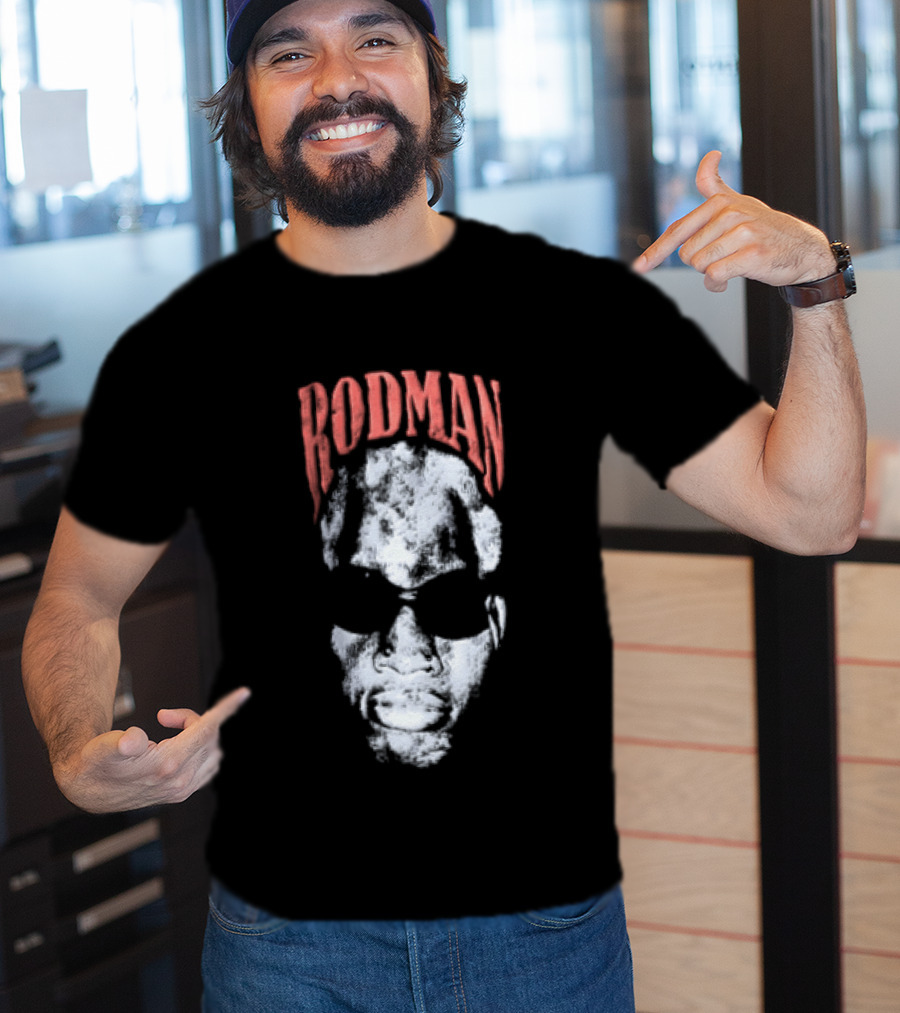 Rodman Glasses Chicago Bulls Basketball T-Shirt