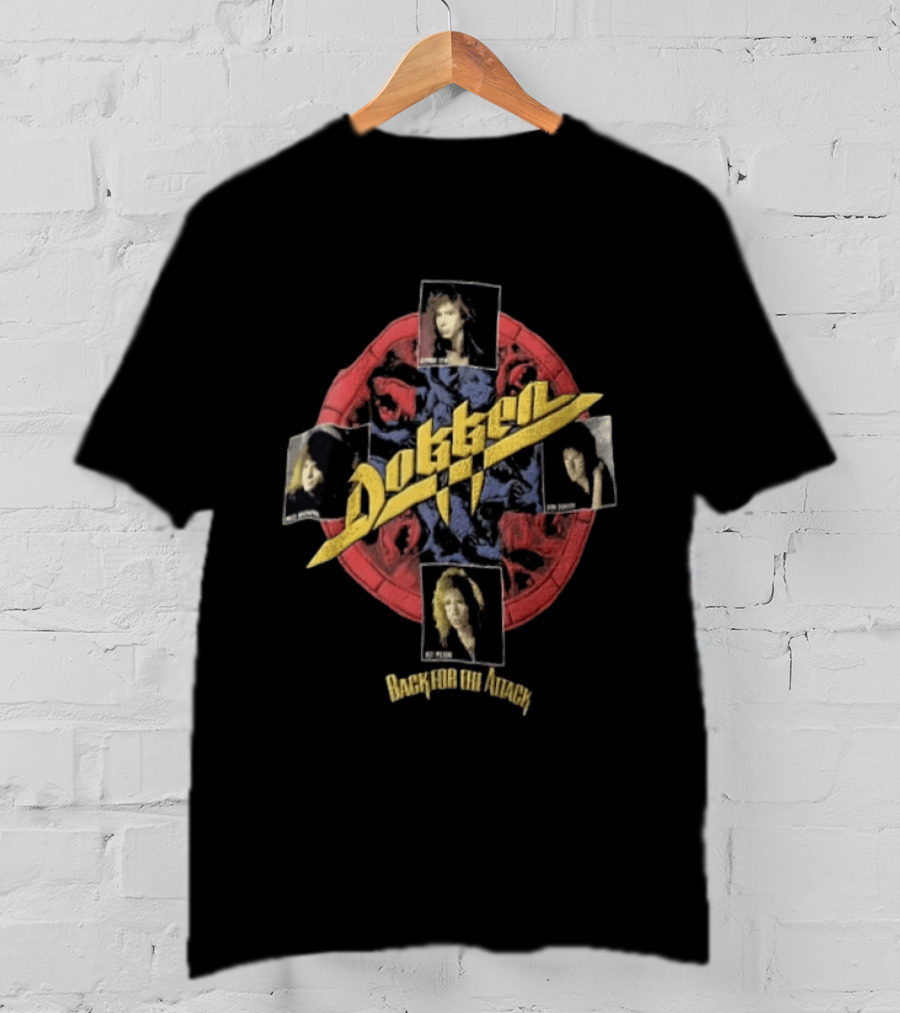Dokken Back For The Attack Mick George Don Jeff Hard Rock Band Music T-Shirt