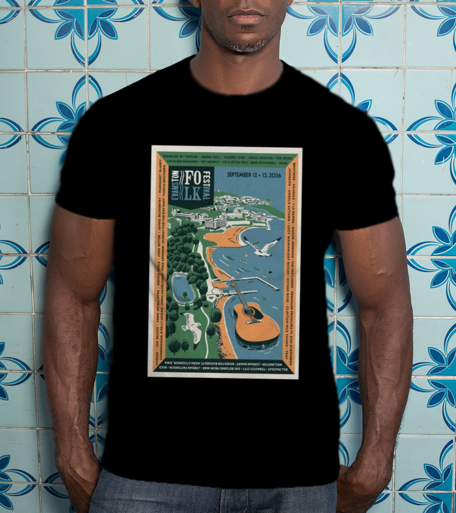 Evans Folk Festival 2026 Concert September 12 13 Trampled By Turtles Valerie June Folk Trio T-Shirt