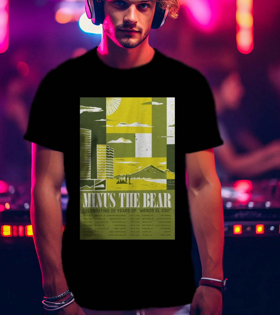 Minus The Bear Celebrating 20 Years Of Menos El Oso 2026 US Tour Dates T-Shirt