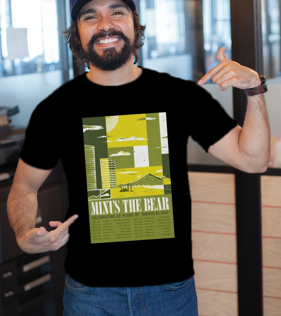 Minus The Bear Celebrating 20 Years Of Menos El Oso 2026 US Tour Dates T-Shirt