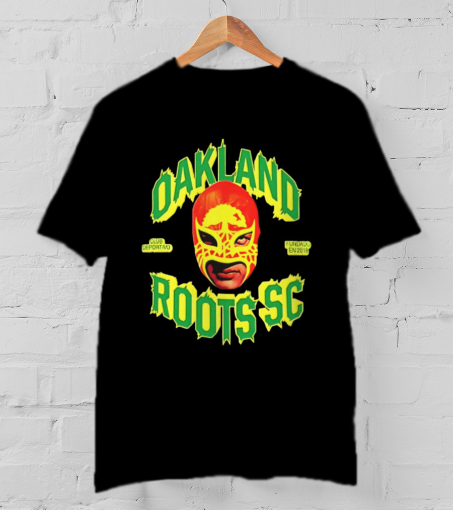 Oakland Roots SC Mucho Punk Máscara Luchador Club Deportivo Fundado En 2018 T-Shirt