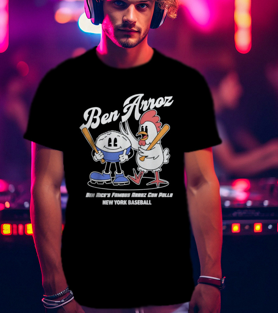 Ben Arroz New York Baseball Ben Rices Friends Arroz Con Pollo T-Shirt
