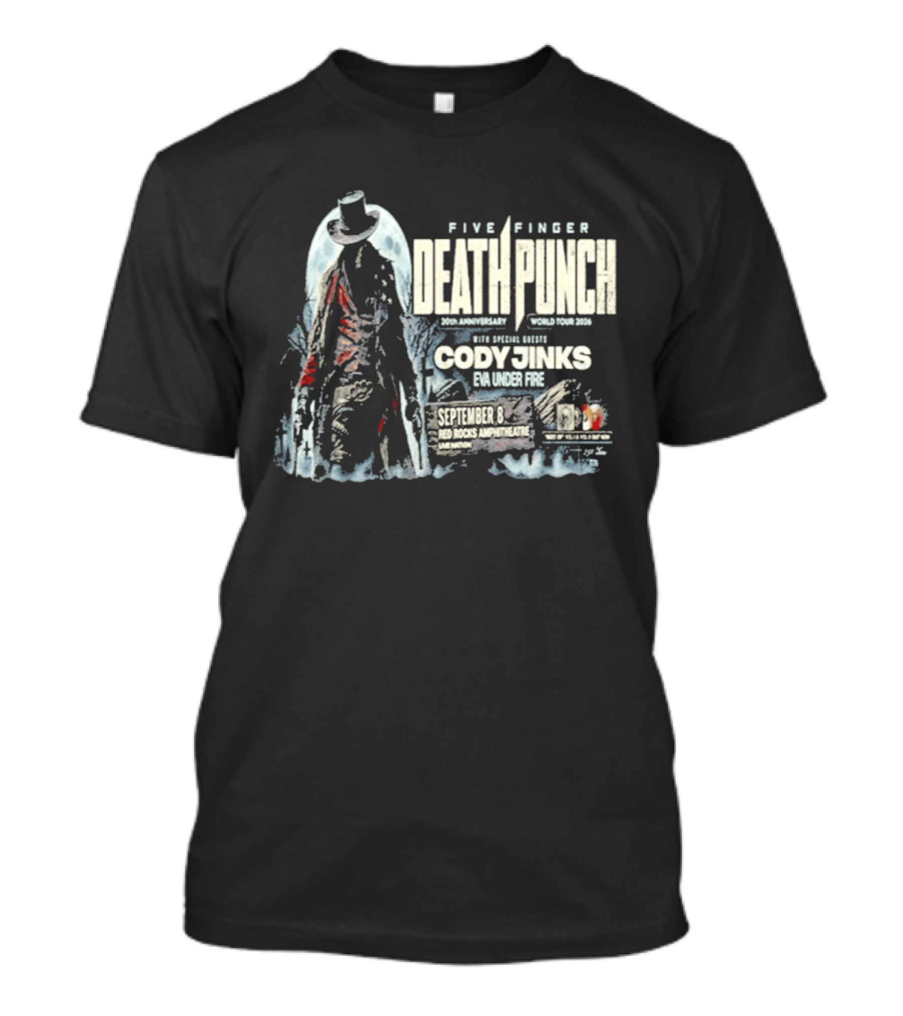 Five Finger Death Punch Red Rocks 20th Anni...T-Shirt Five Finger Death Punch Red Rocks 20th Anni...T-Shirt