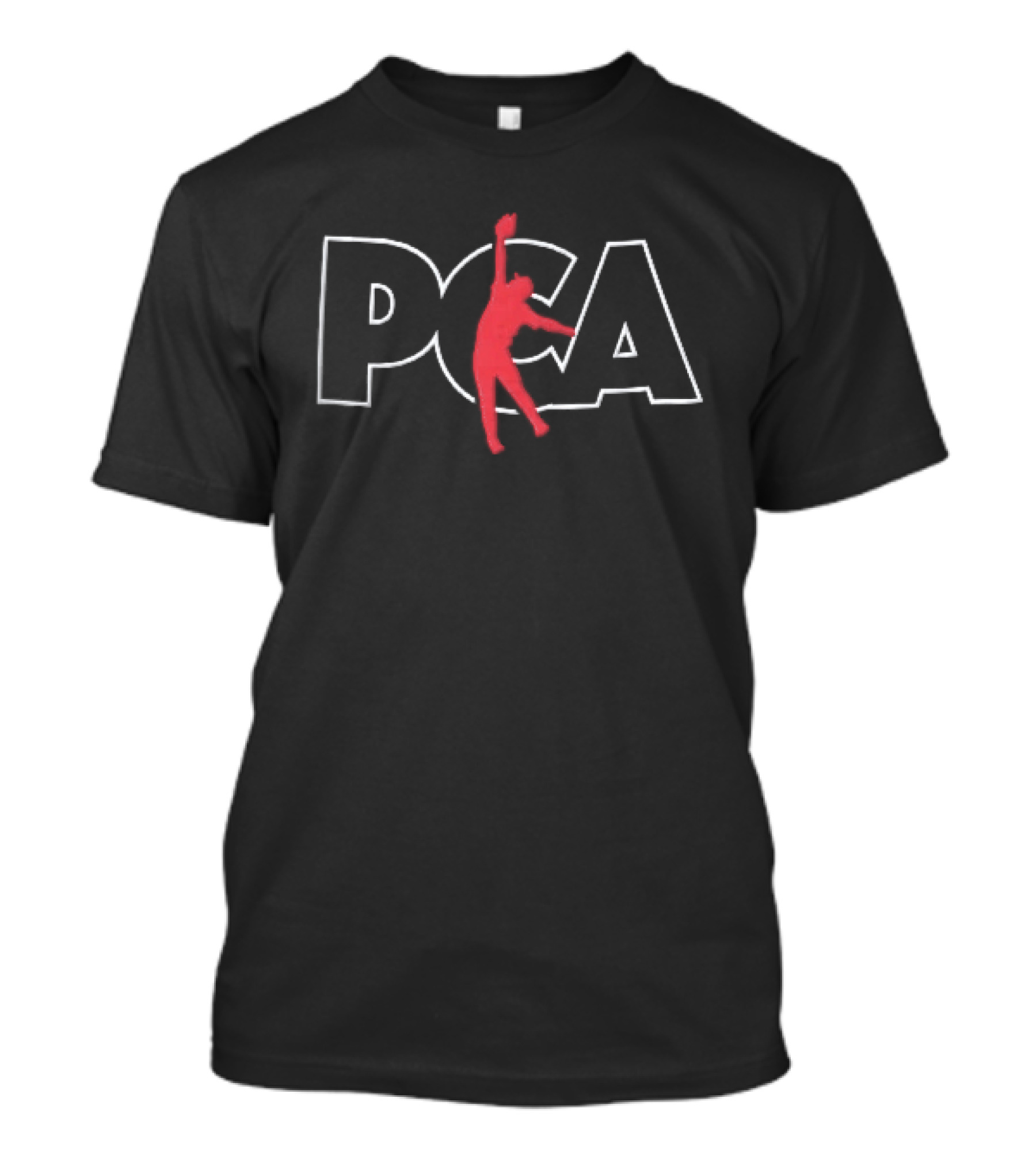 PCA Players Red Outfield Baseball Catching T-Shirt