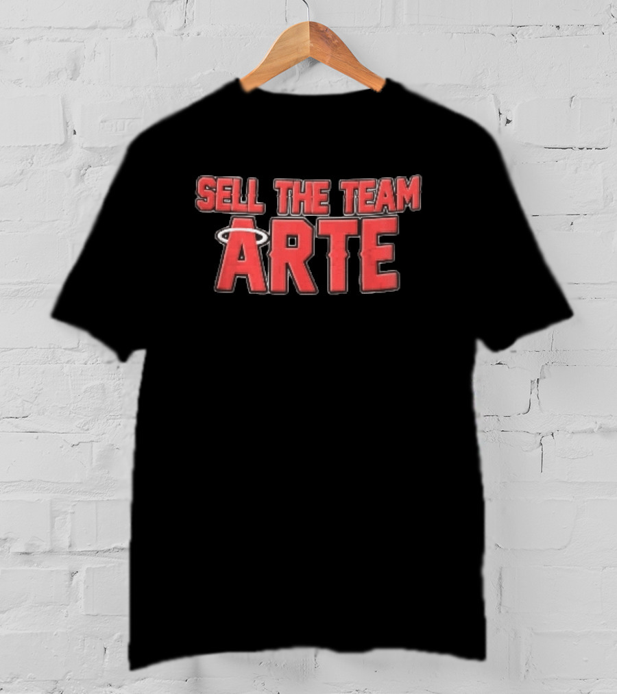 Sell The Team Arte Los Angeles Angels MLB Red Block Halo T-Shirt