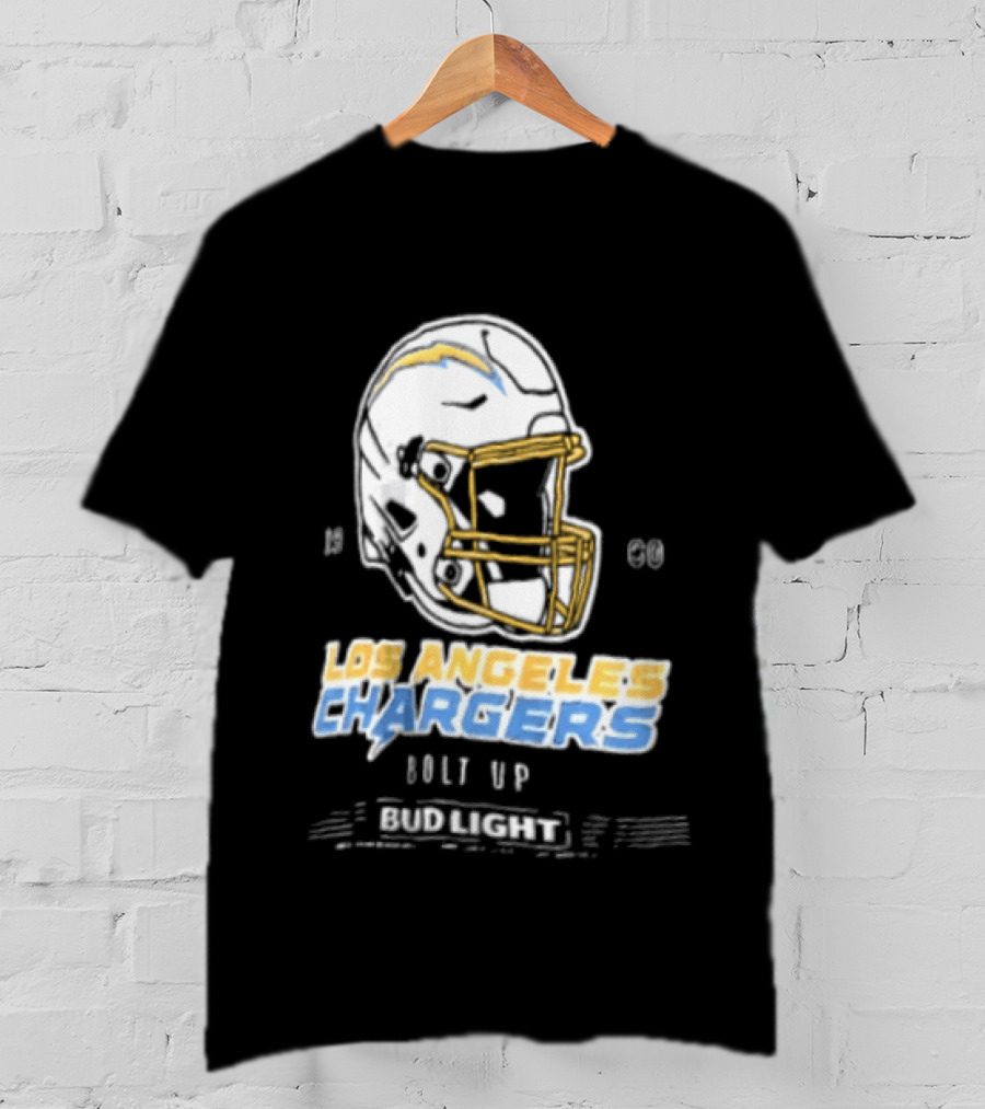 Los Angeles Chargers Bolt Up Bud Light Football 1960 T-Shirt