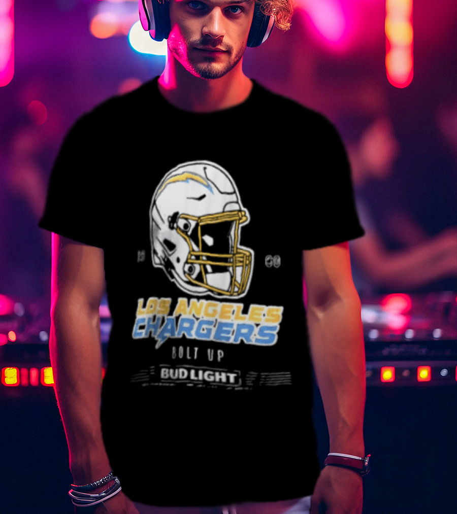 Los Angeles Chargers Bolt Up Bud Light Football 1960 T-Shirt