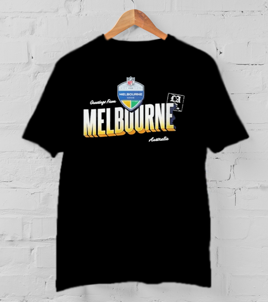 Los Angeles Rams NFL Melbourne Australia Game 2026 Greetings T-Shirt