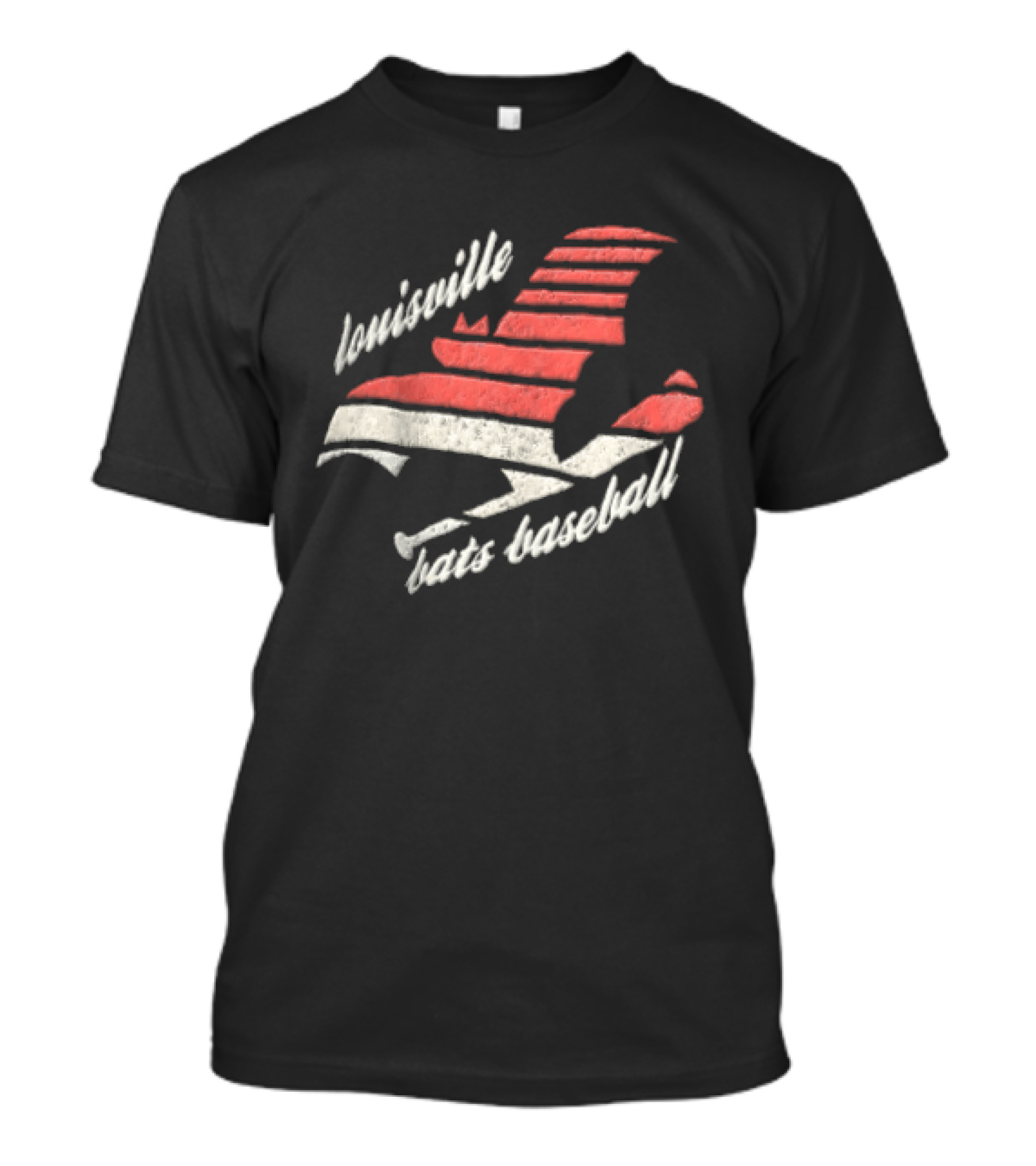 Louisville Bats Baseball Team Striped Bat Design MiLB T-Shirt