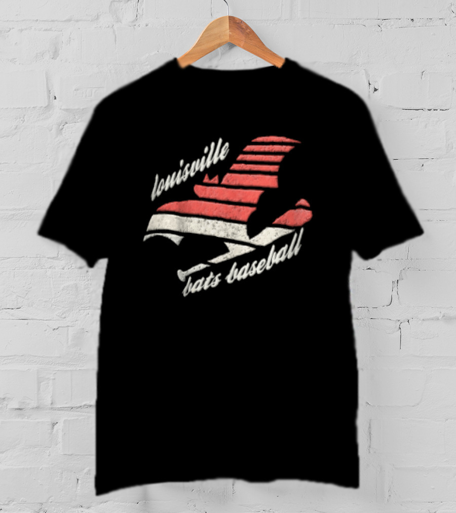 Louisville Bats Baseball Team Striped Bat Design MiLB T-Shirt