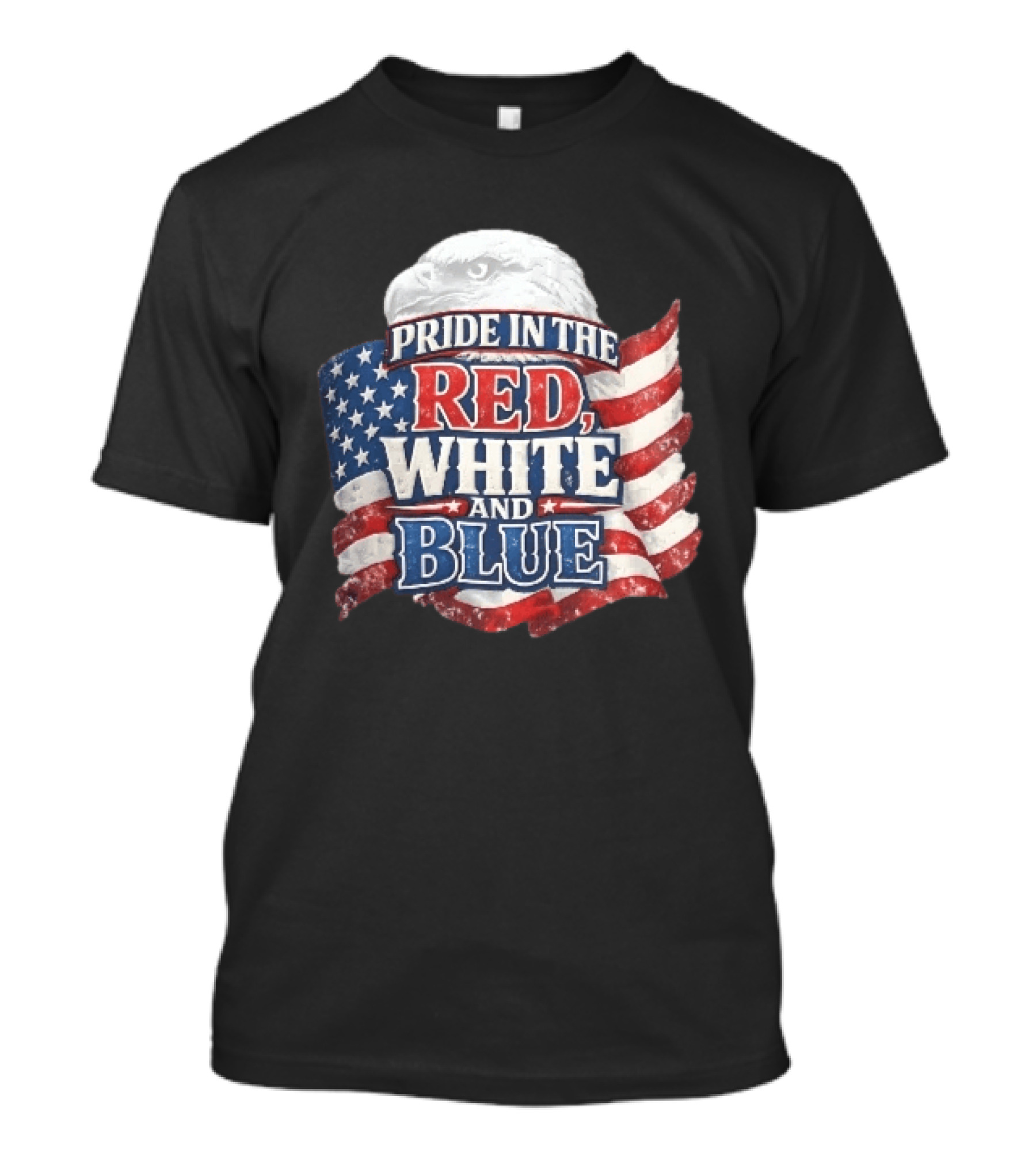 Pride In The Red White And Blue Bald Eagle American Flag T-Shirt