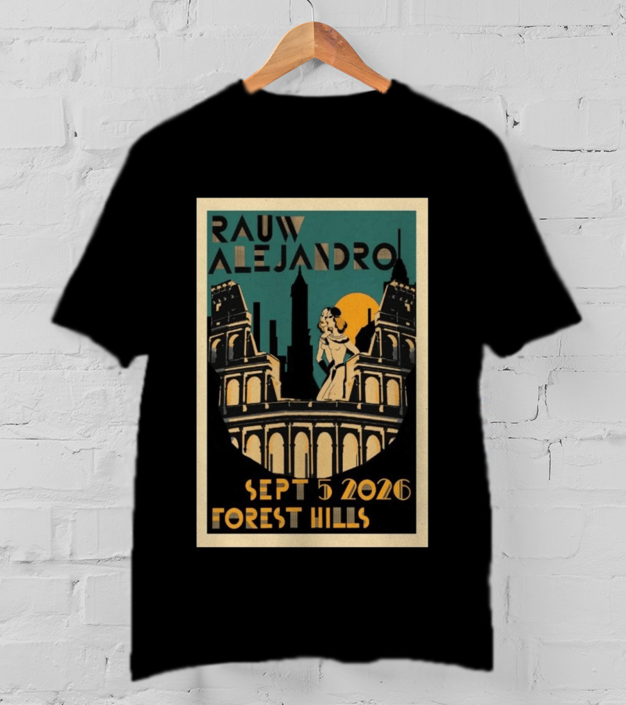 Rauw Alejandro Sept 5 2026 Forest Hills Stadium Art Deco T-Shirt