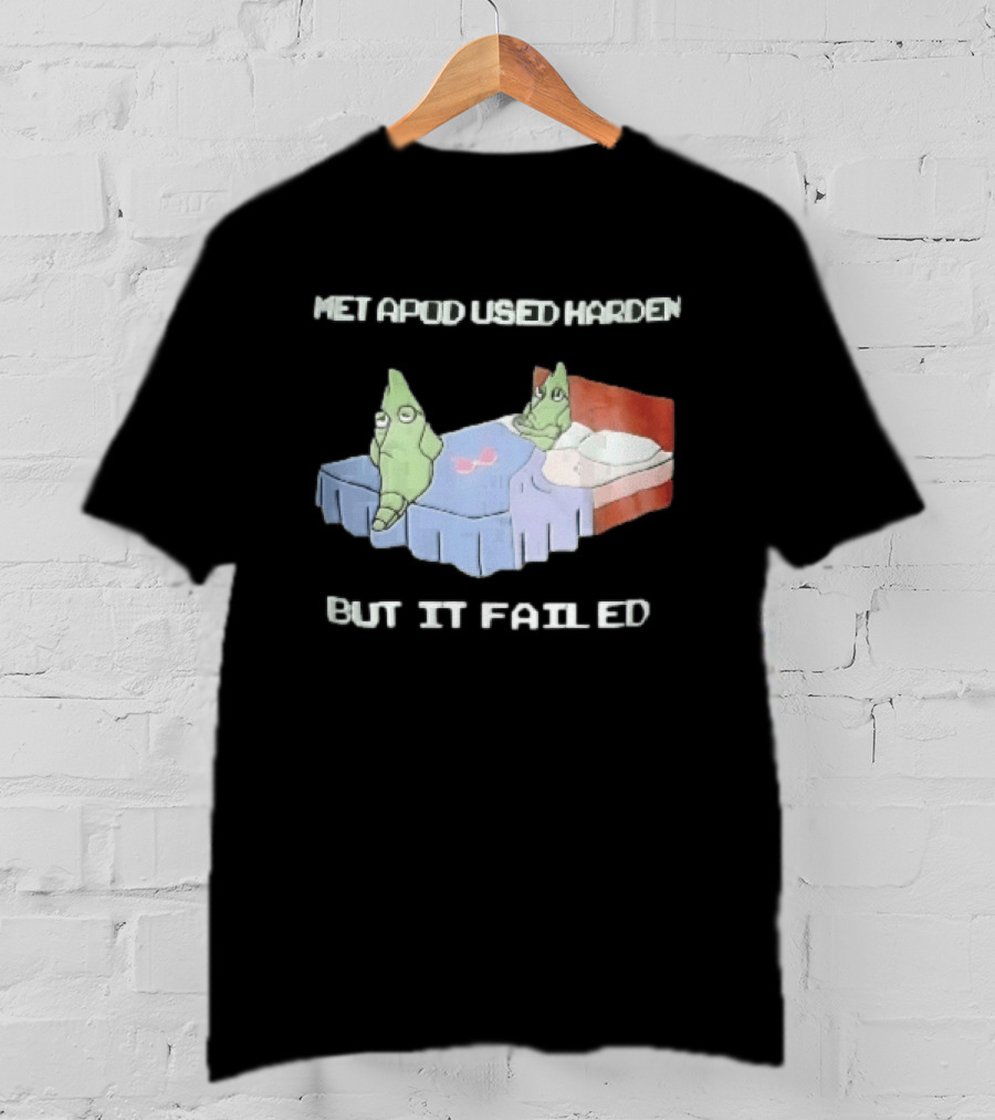 Metapod Used Harden But It Failed Cartoon Sad Characters In Bed T-Shirt