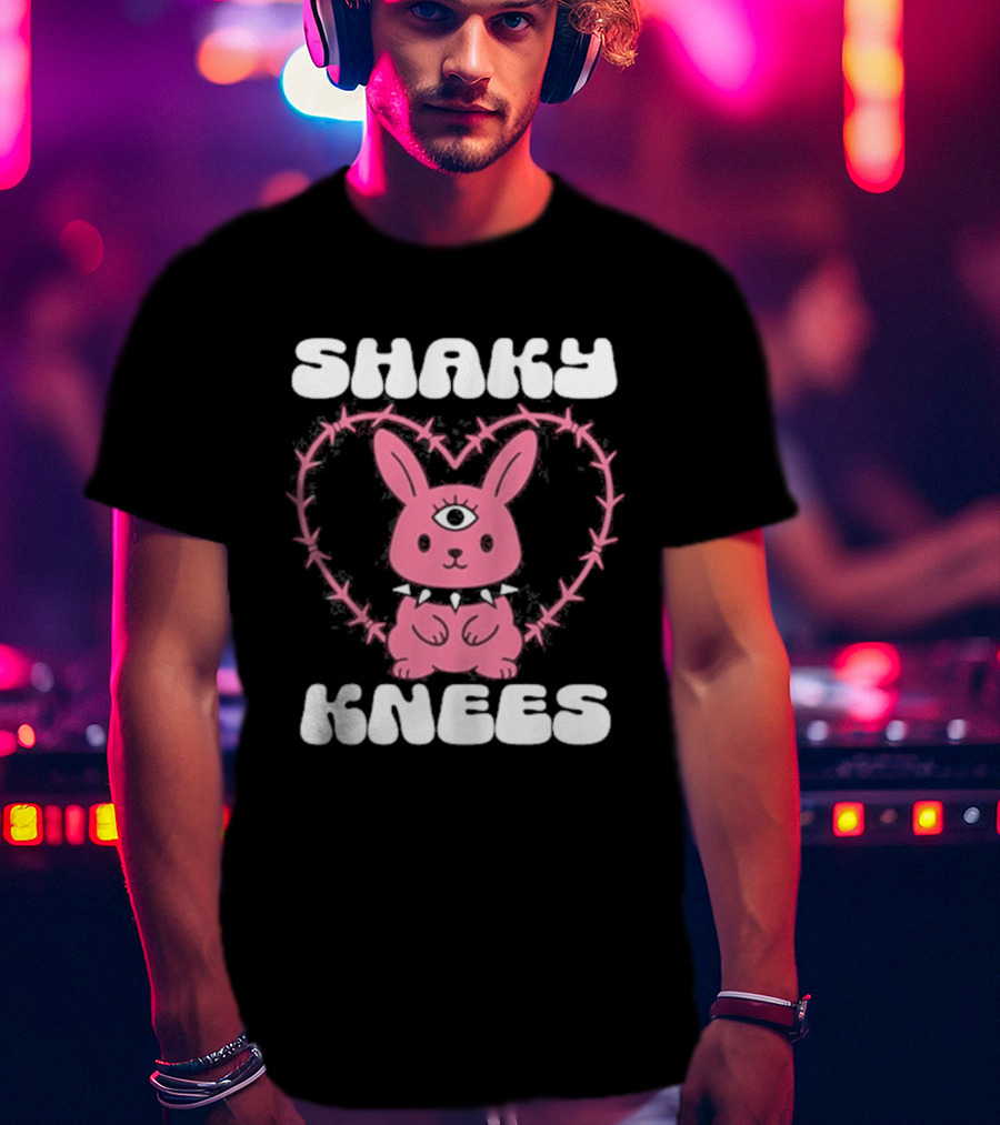 Shaky Knees 2025 Pink Bunny Heart T-Shirt
