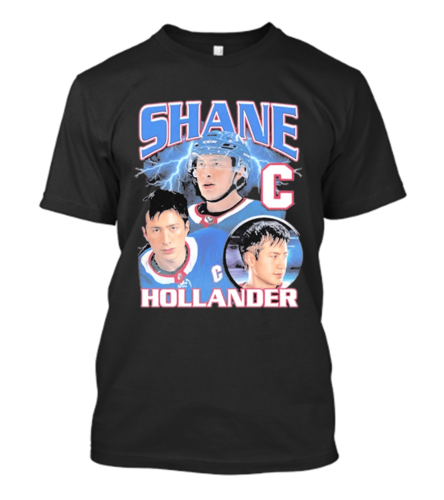 Shane Hollander C Hockey Player Lightning Blue Jersey T-Shirt