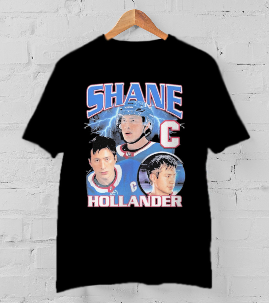 Shane Hollander C Hockey Player Lightning Blue Jersey T-Shirt