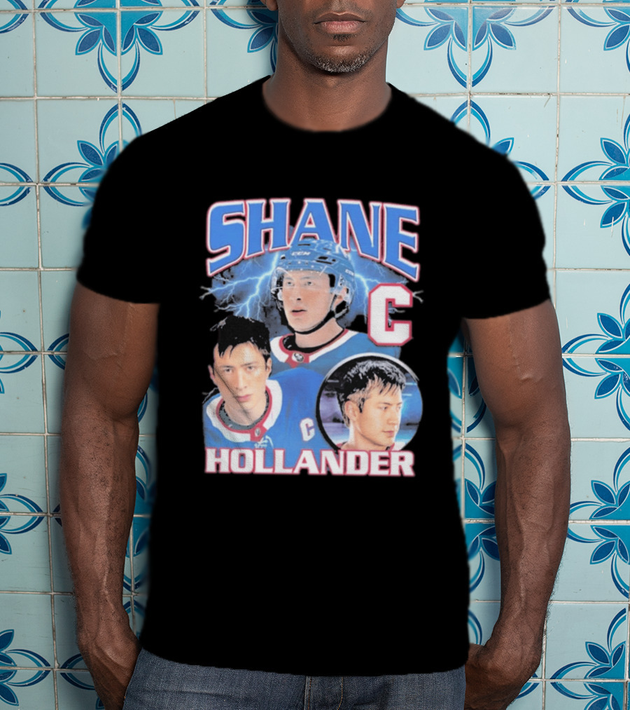Shane Hollander C Hockey Player Lightning Blue Jersey T-Shirt