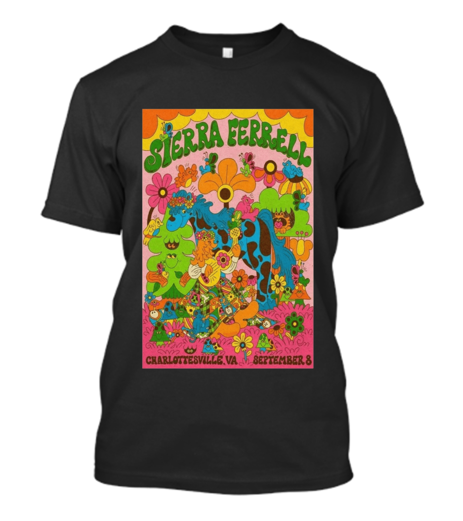 Sierra Ferrell Concert September 8 Charlottesville VA Psychedelic Floral T-Shirt