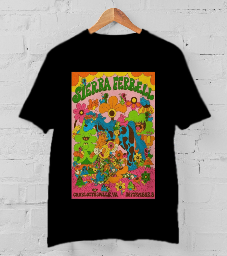 Sierra Ferrell Concert September 8 Charlottesville VA Psychedelic Floral T-Shirt