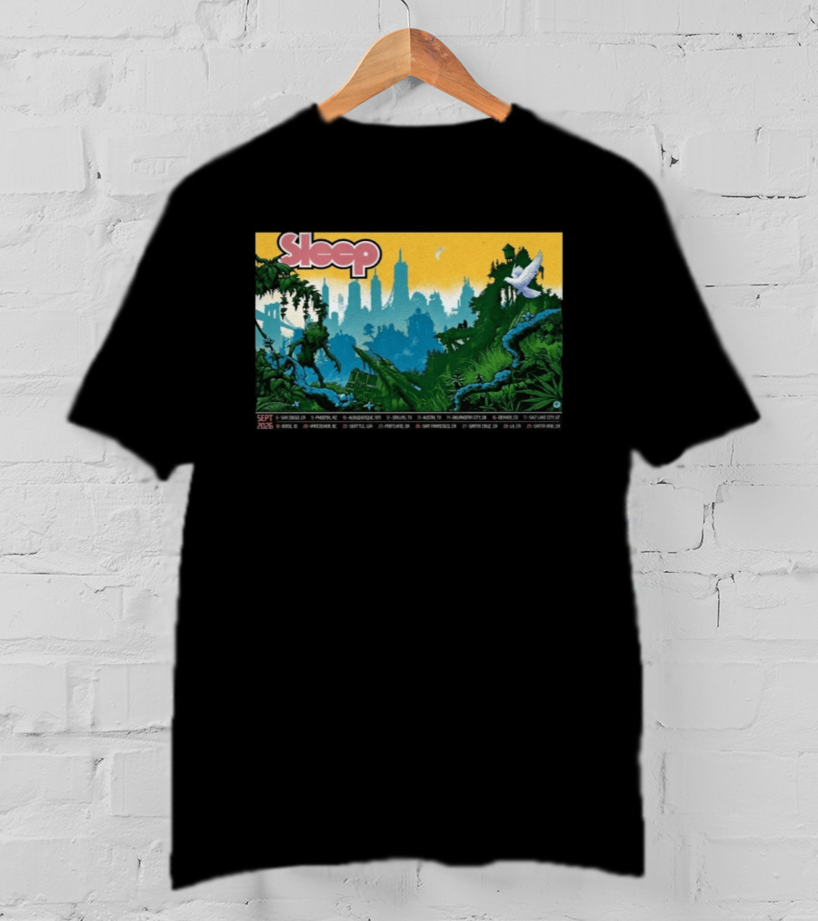 Sleep September 2026 Tour Dates Locations Skyline Jungle T-Shirt