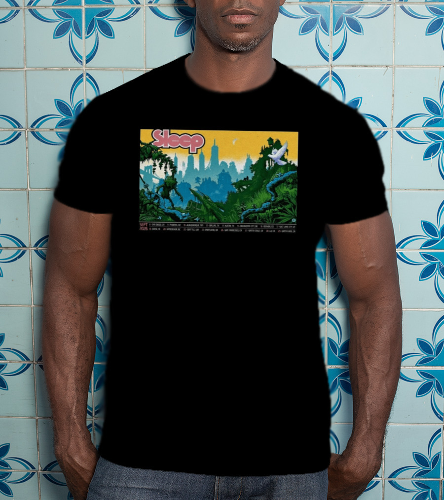 Sleep September 2026 Tour Dates Locations Skyline Jungle T-Shirt