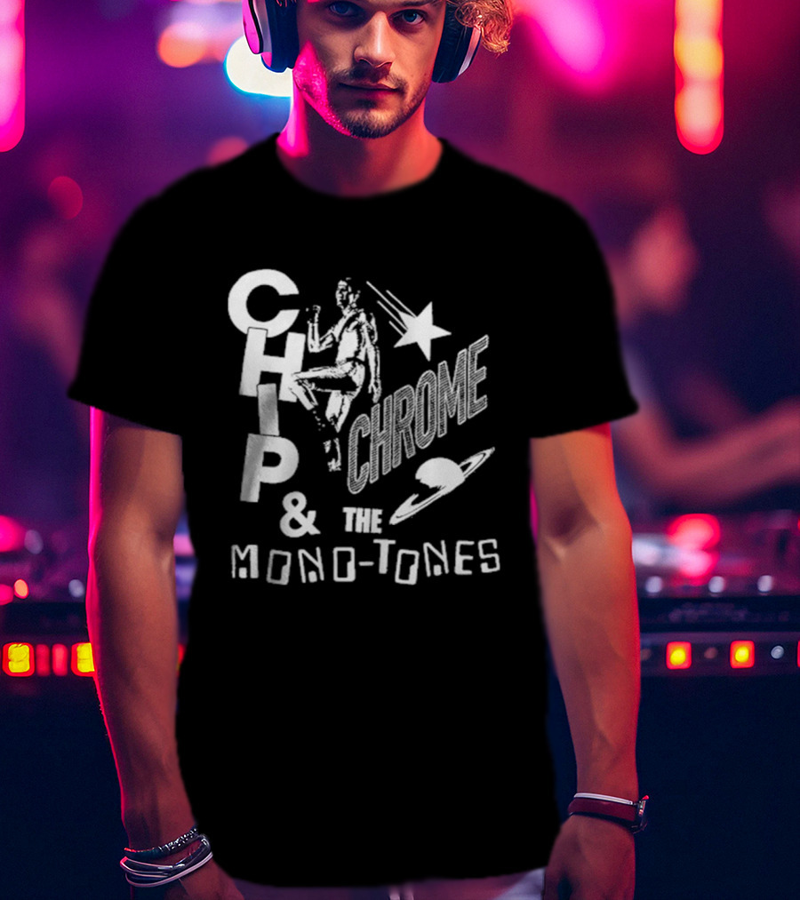 The Neighbourhood The Wourld Tour Chip Chrome & The Mono Tones Retro Star And Spaceship T-Shirt