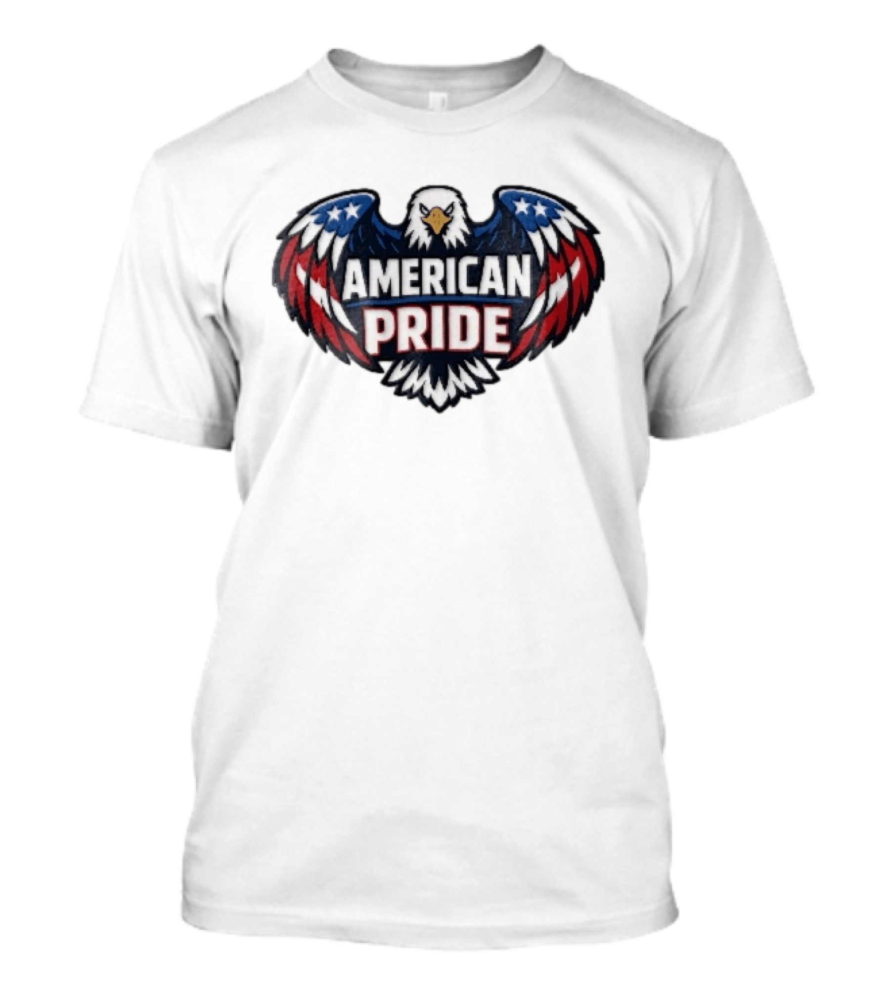 American Pride Bald Eagle Wings Stars And Stripes Flag T-Shirt