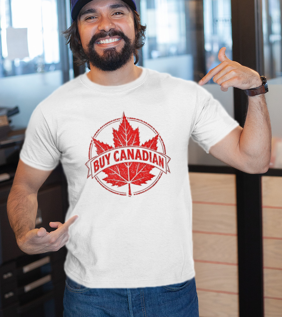 Buy Canadian Support Local Maple Leaf Pride T-Shirt
