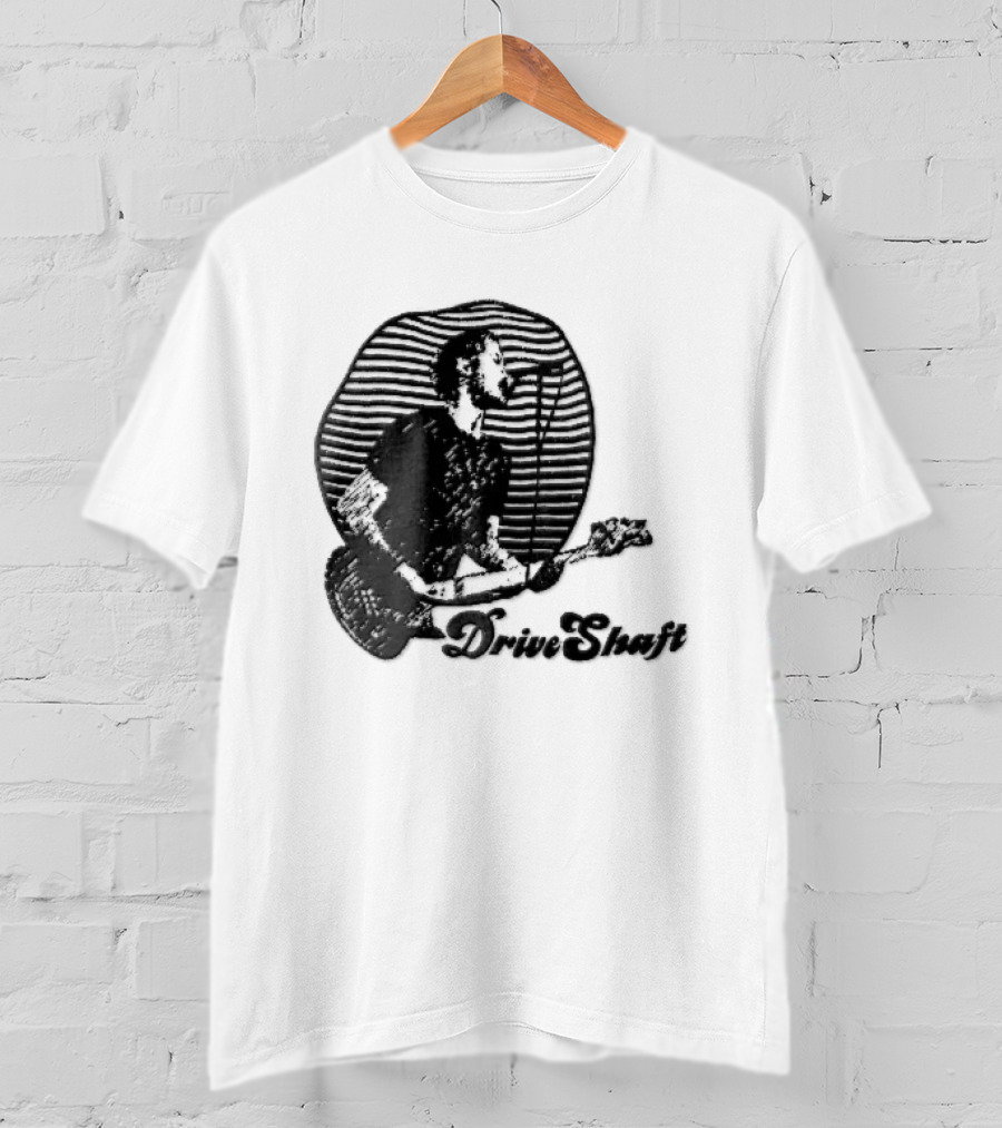 Drive Shaft Bassist Microphone Striped Halftone T-Shirt