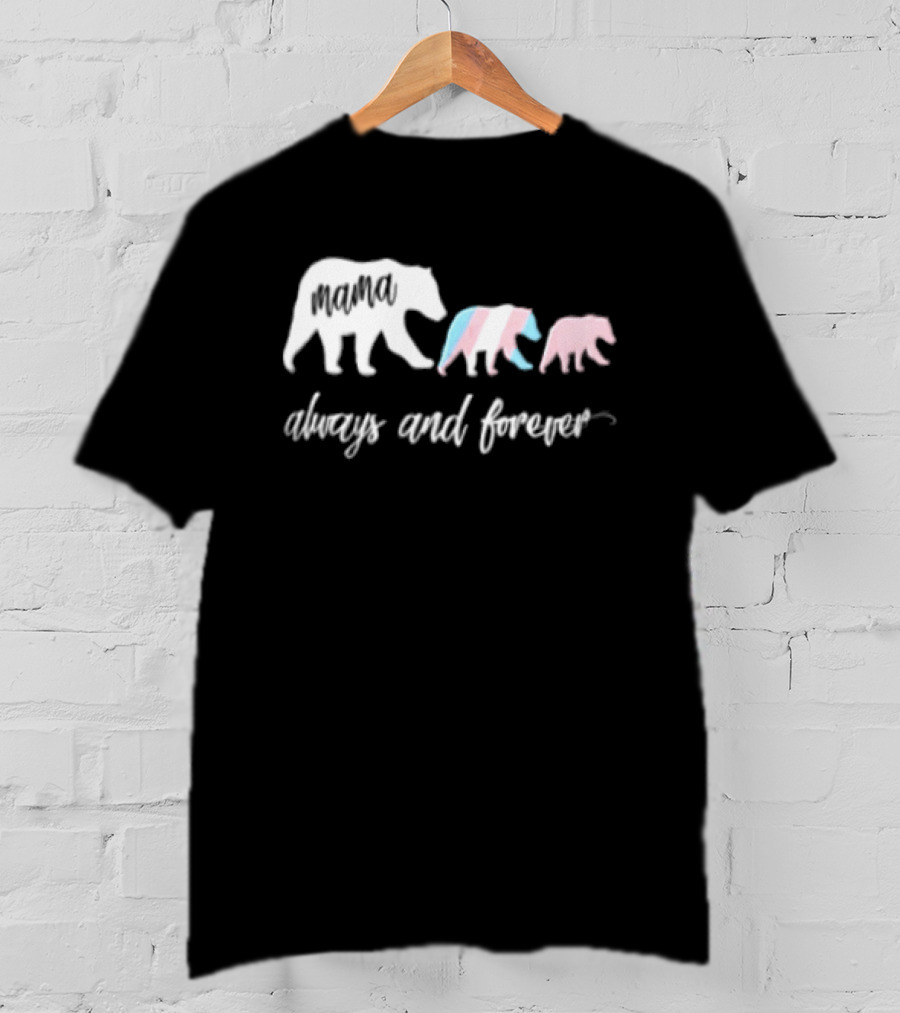 Mama Bear Family With Transgender Pride Always And Forever Equality T-Shirt