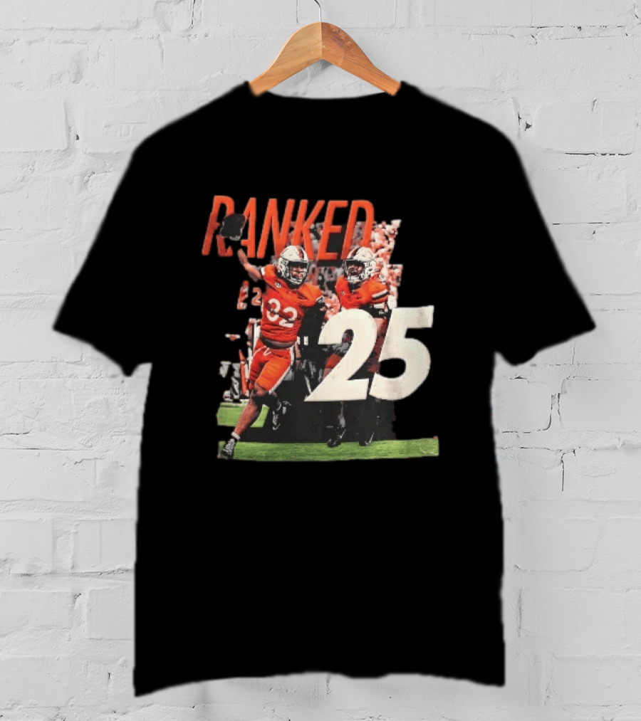 Virginia Cavaliers NCAA College Football Ranked 25 Team Players Celebration T-Shirt