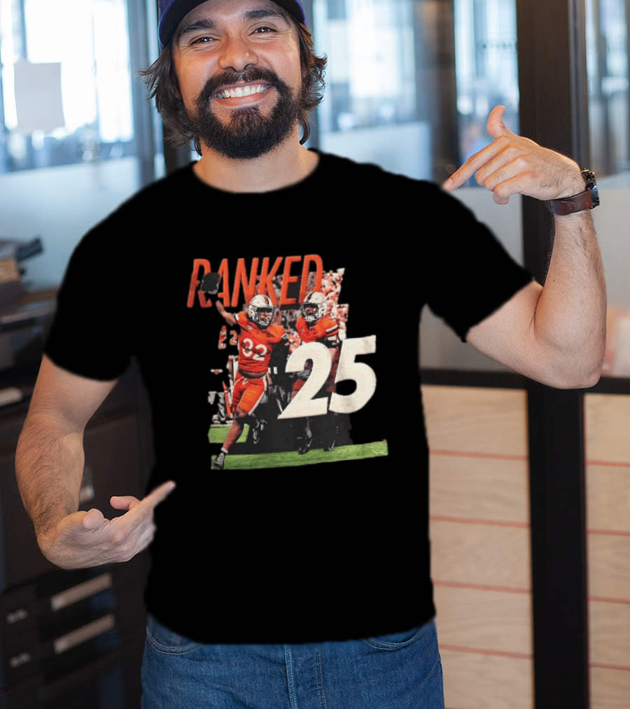 Virginia Cavaliers NCAA College Football Ranked 25 Team Players Celebration T-Shirt