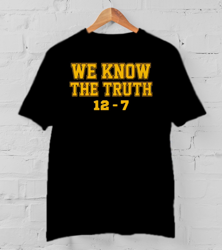 We Know The Truth 12 7 Bold Yellow Sports T-Shirt
